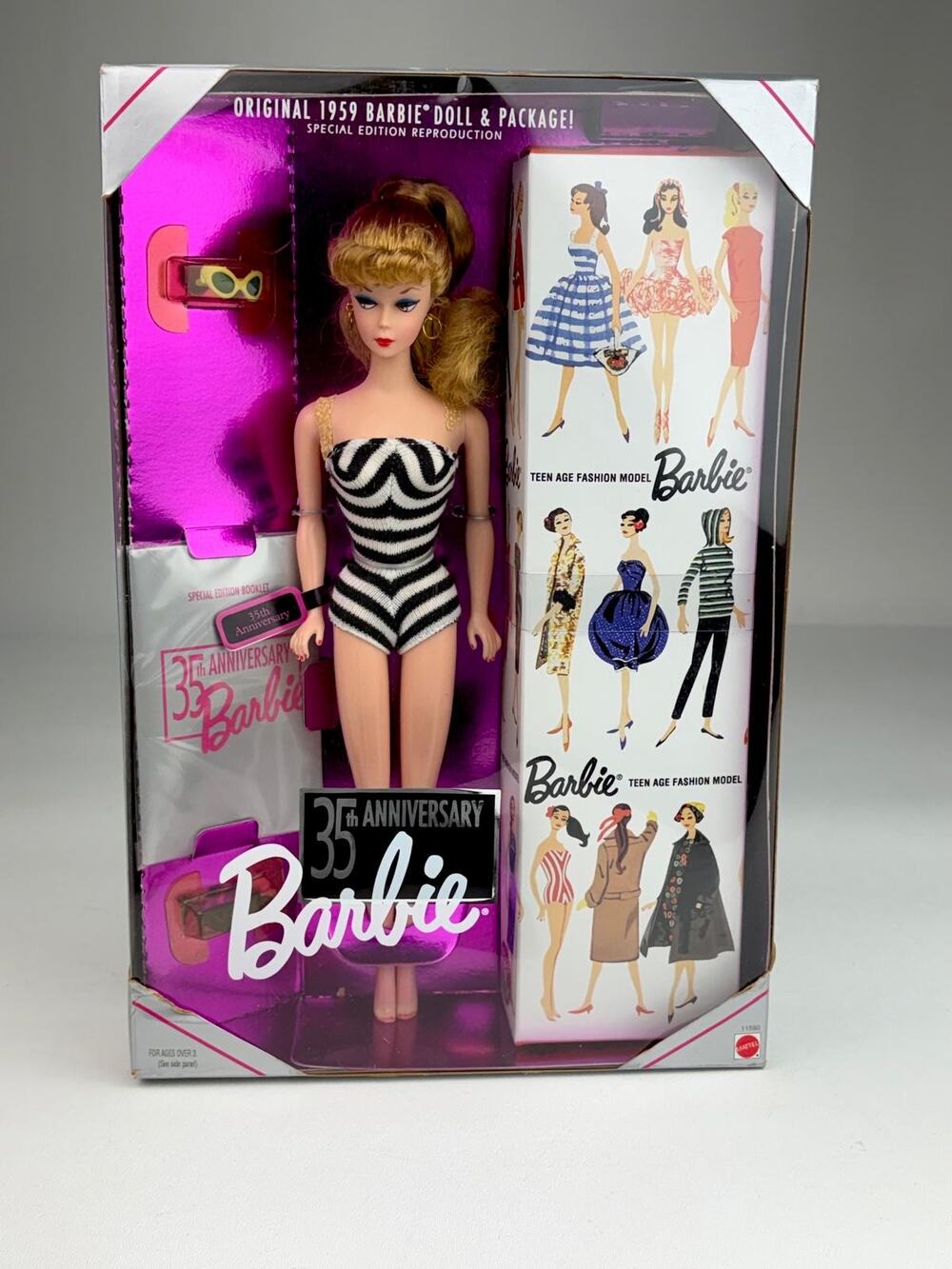 1993 Mattel Original 1959 Barbie Doll 35th Anniversary 11590 NRFB Special Ed.